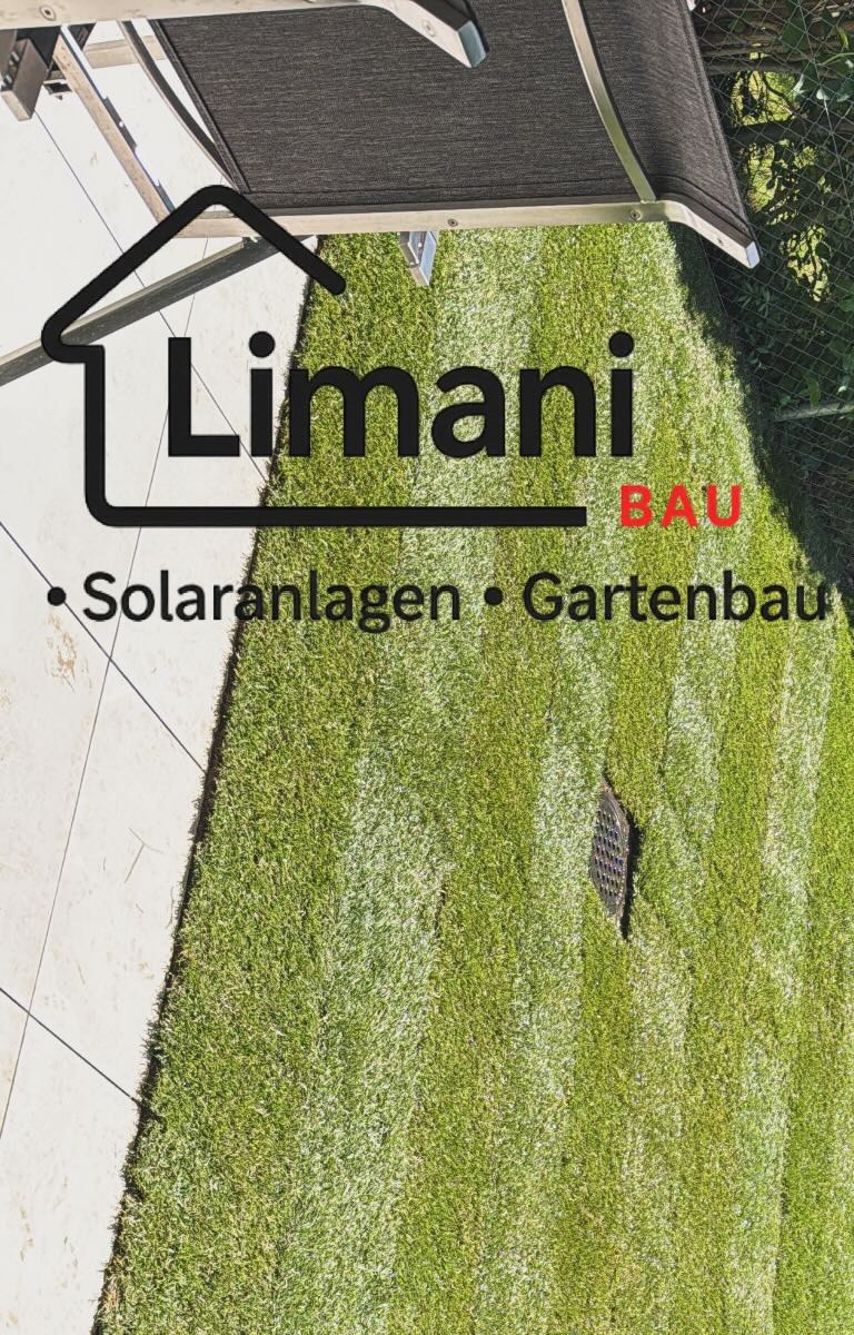 Neu angelegte Rasenfläche